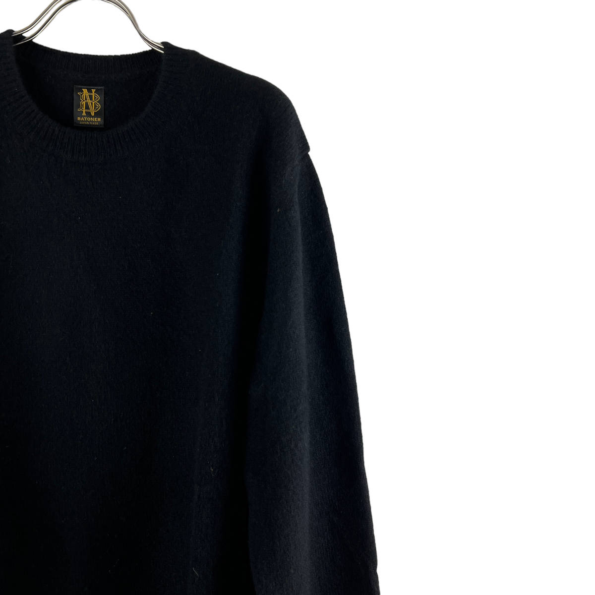 BATONER(バトナー) Casual Wearing Longsleeve Knit T Shirt (black)_画像3