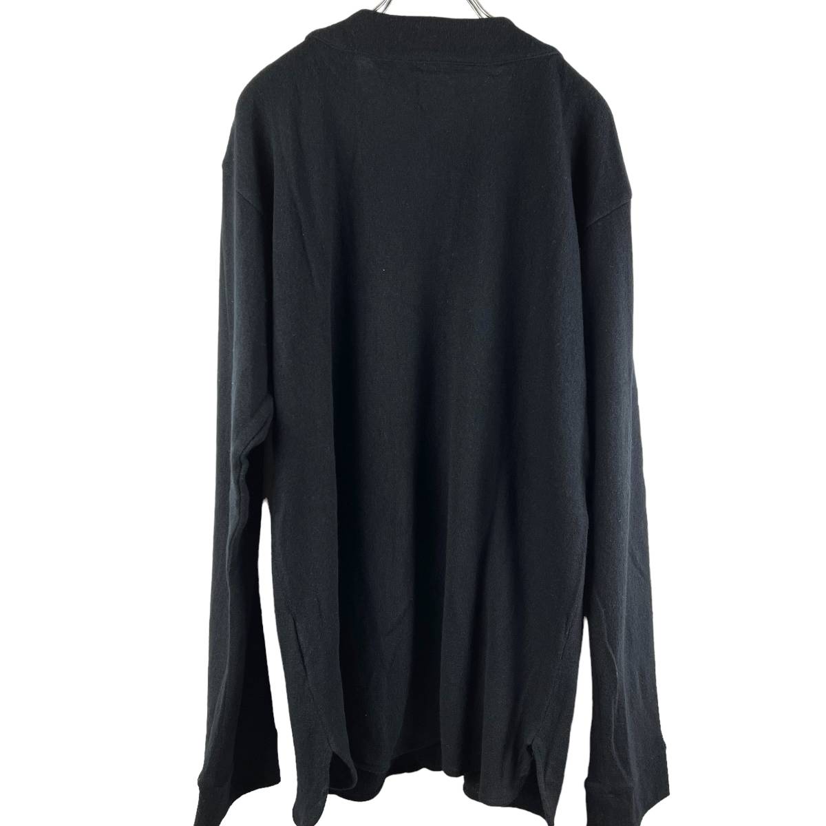 The elder statesman(ジ エルダー ステイツマン) Collarless Design Longsleeve Knit Cardigan (black)_画像5