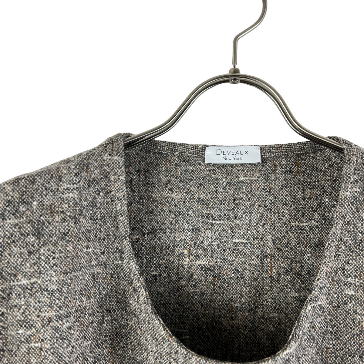 DEVEAUX(デヴォー) Wool Cashmere Cutting Design Shortsleeve T Shirt (grey)_画像3
