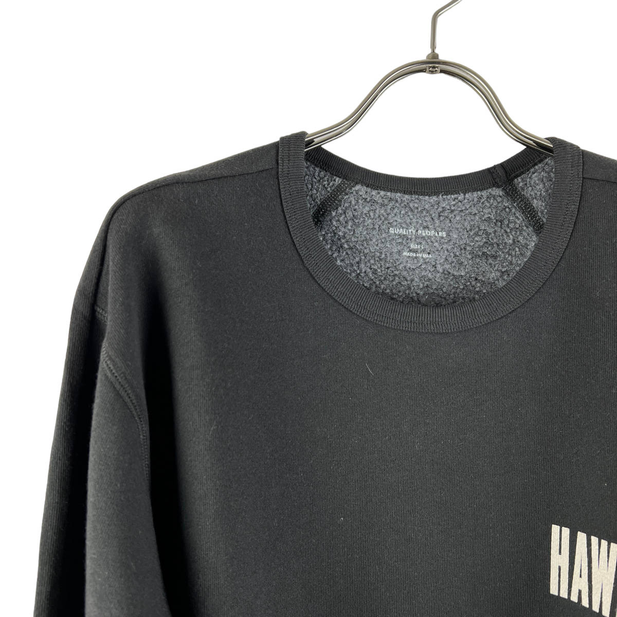 Quality Peoples (クオリティーピープル) "HAWAII" Crew Longsleeve T Shirt (black)_画像2