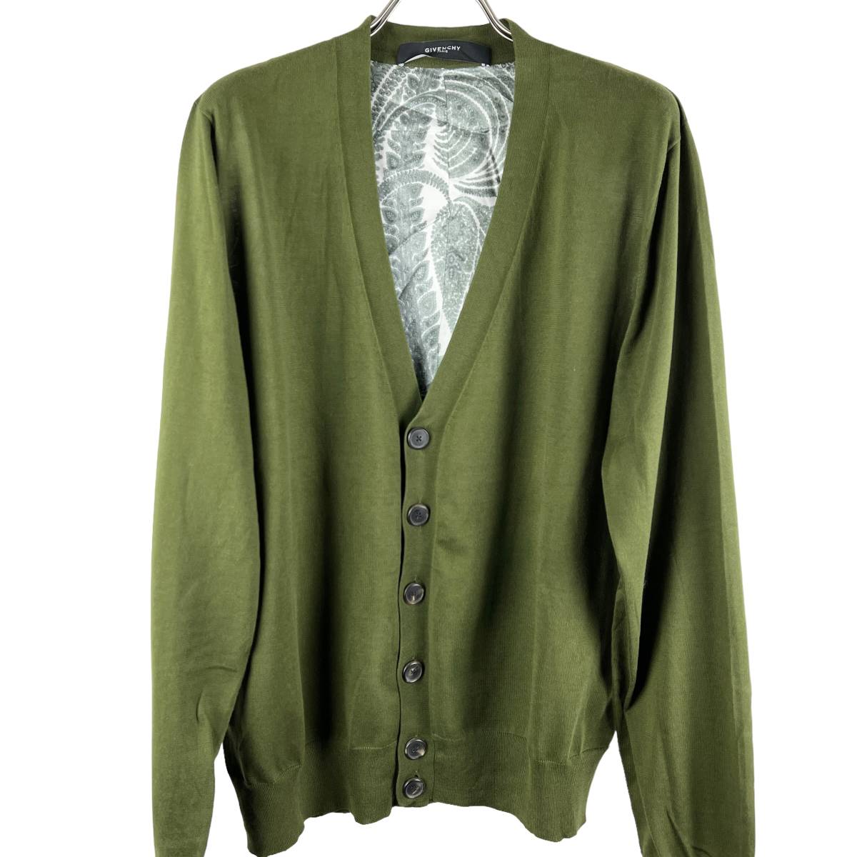 Givenchy(ジバンシィ) Main Fabric Bandana Back Print Longsleeve Cardigan (green)