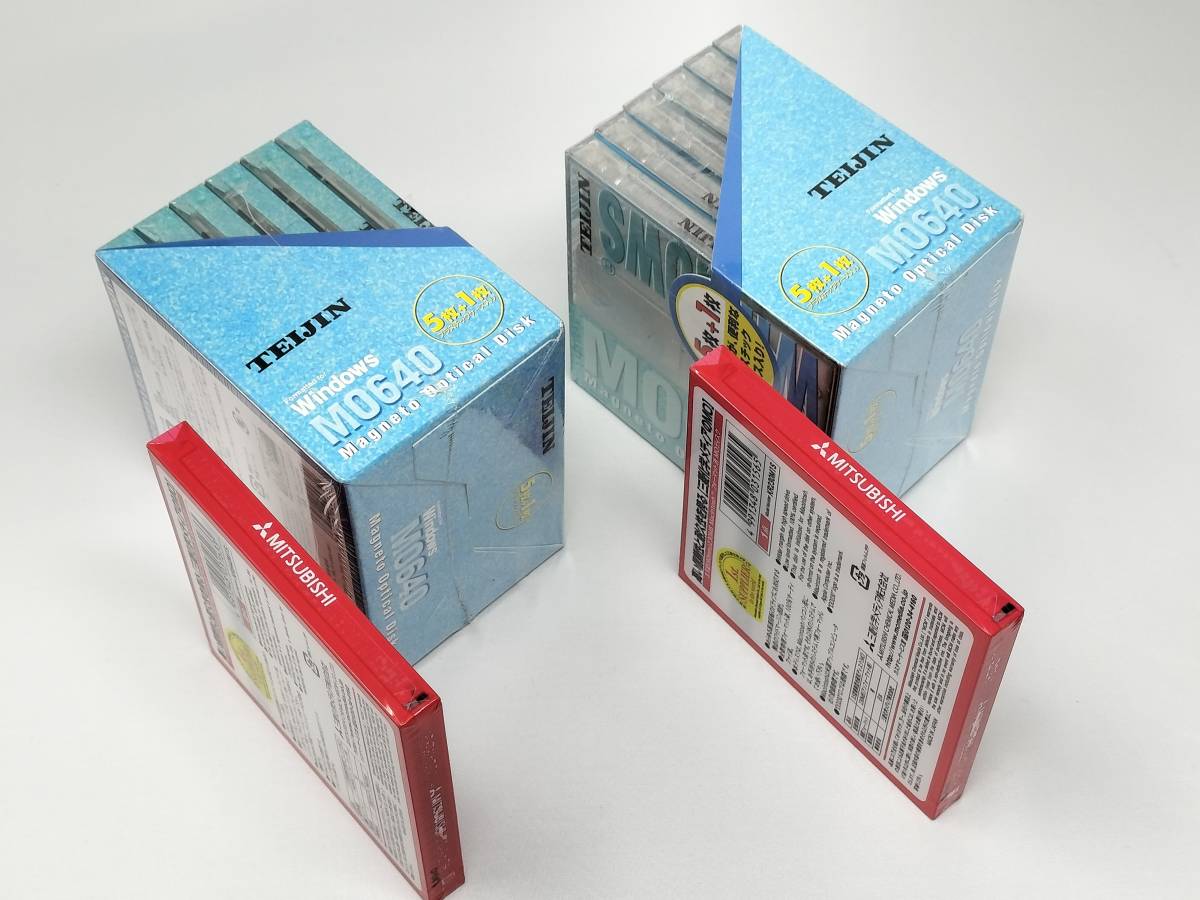 [ нераспечатанный товар ]TEIJIN MITSUBISHI MO диск 640MB×13 230MB×1 14 шт. комплект 