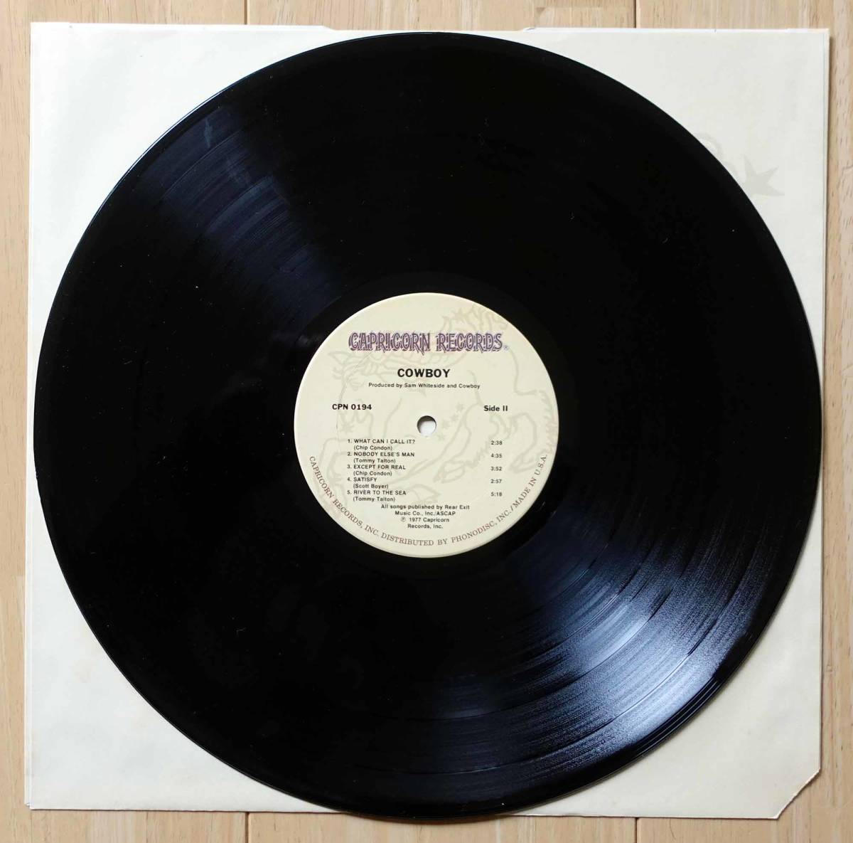 Cowboy（カウボーイ）LP「Cowboy」US盤 CPN 0194 カットアウト盤 Scott Boyer, Tommy Talton 美盤 シュリンク付きの画像5