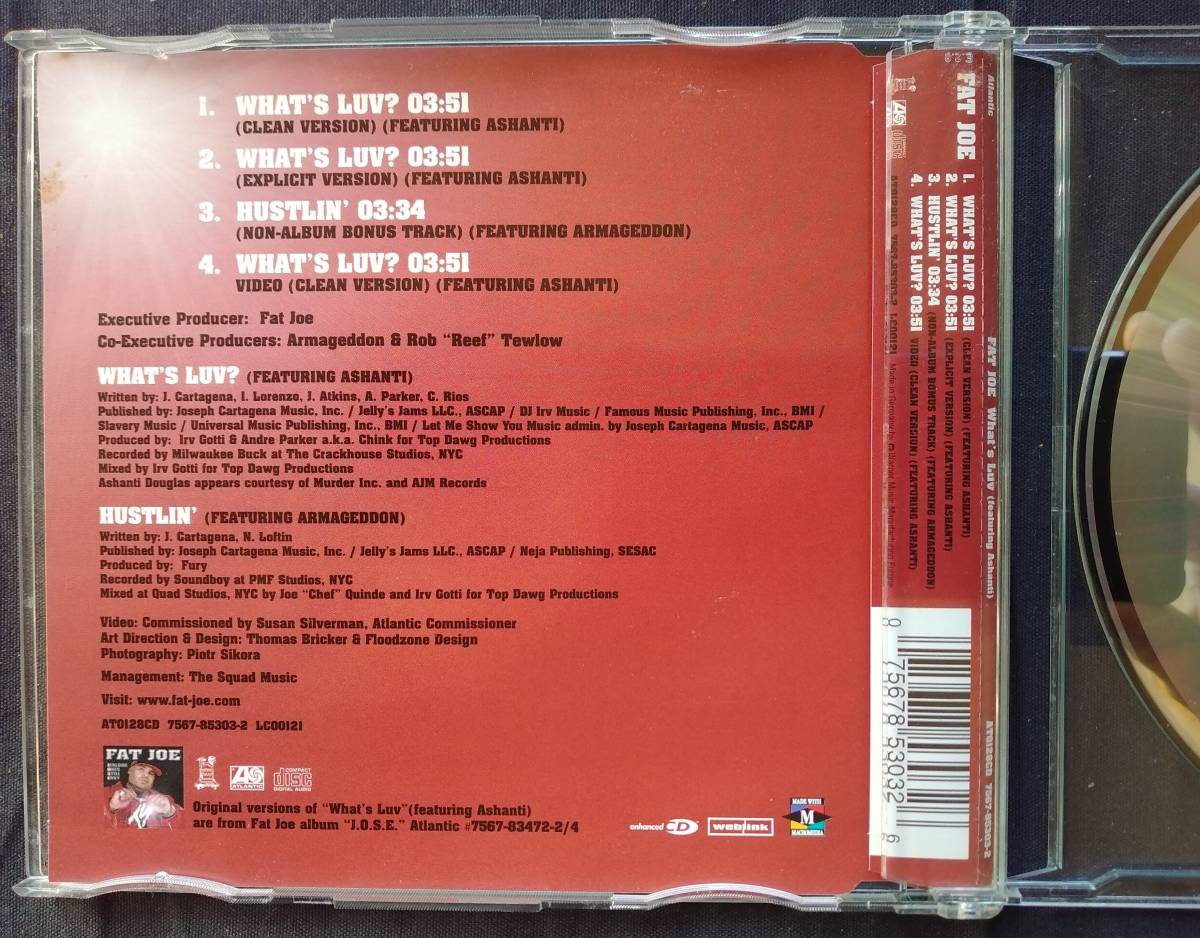 CD Fat Joe Featuring Ashanti What's Luv ? 075678530326 ファット・ジョー・フィーチャリング・ アシャンティ Armageddon アルマゲドン_画像3