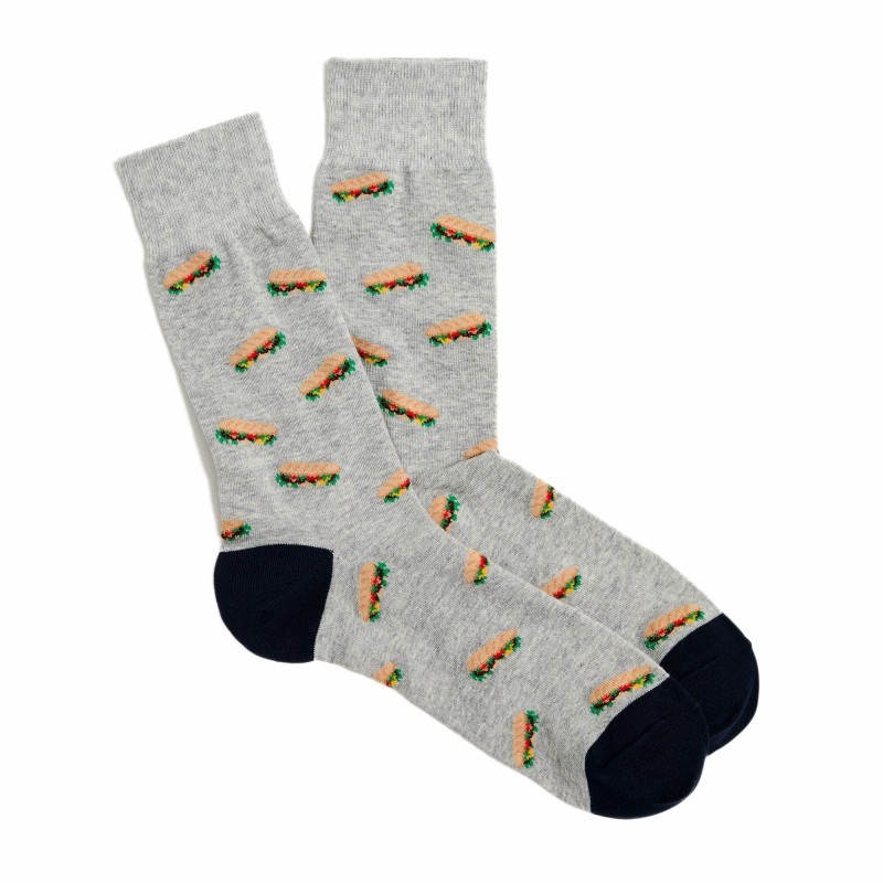 ジェイクルー J.Crew メンズ Men's ソックス 靴下 Socks ワンサイズ グレー サンドウィッチ_画像1