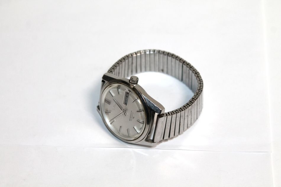 アンティーク品 SEIKO 自動巻き メンズ 腕時計 オートマチック Ref.5106-7000 Cal.5106A 31石 シルバー SS セイコー 男性用 現状渡し品_画像2