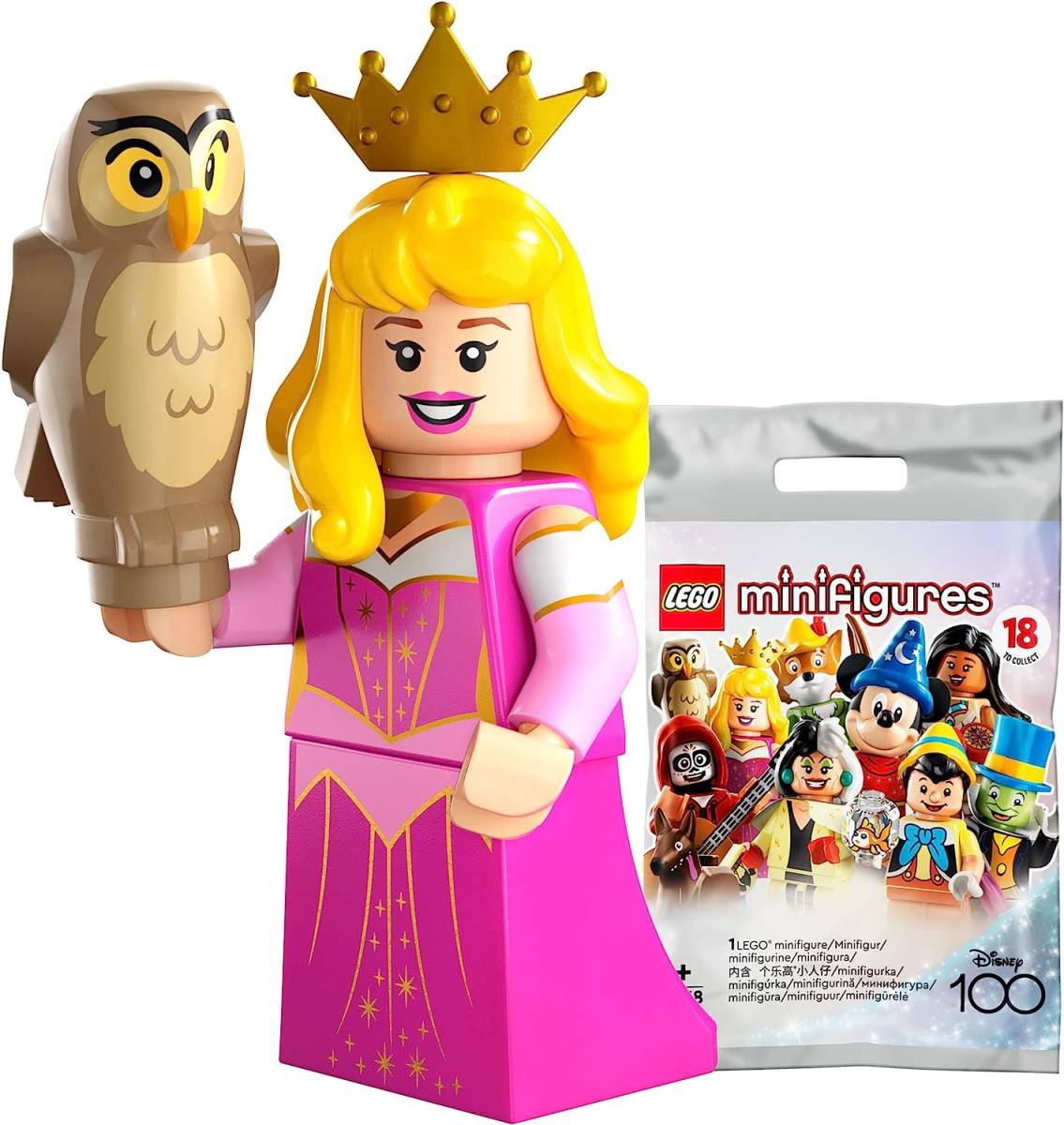 即決　新品　未使用　LEGO レゴ 71038 ミニフィグ シリーズ ディズニー100 オーロラ姫とオウル - 眠れる森の美女 ミニフィギュア_画像1