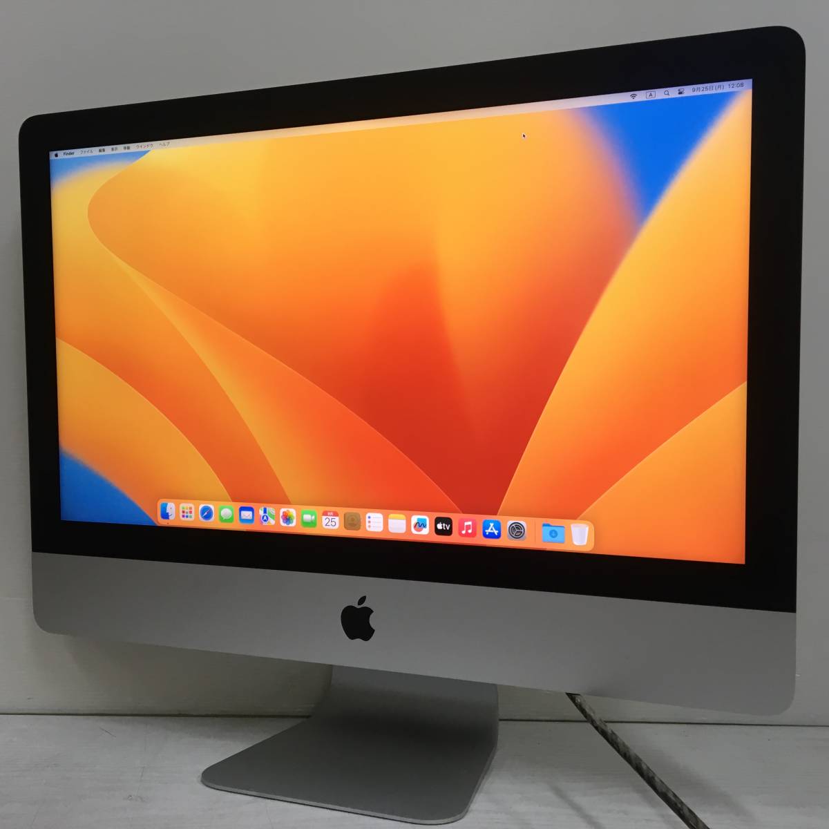 ☆【良品 21.5インチ】Apple iMac (Retina 4K,21.5-inch,2019) A2116 Core i3(8100)/3.6GHz RAM:8GB/HDD:1TB Ventura ケーブル付属 動作品_画像1