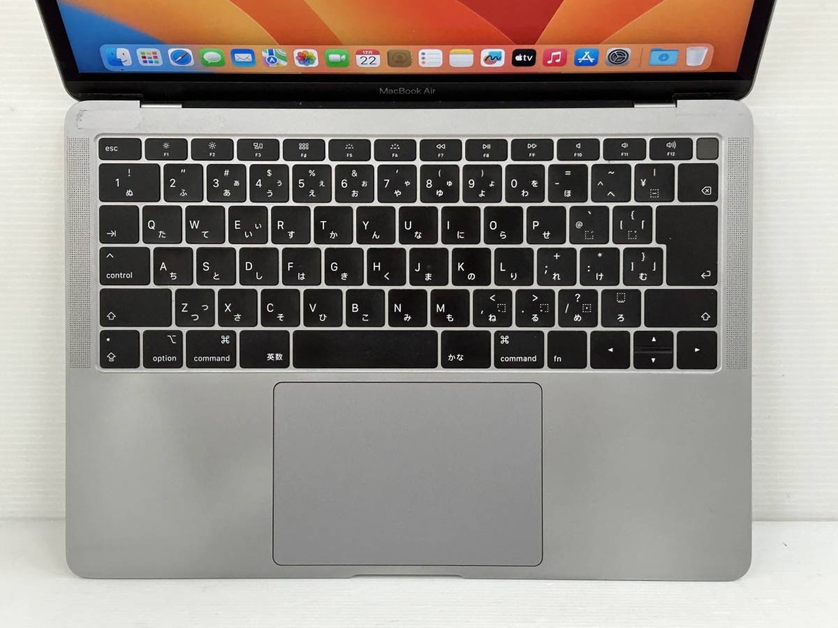 【13.3インチ】Apple MacBook Air(Retina,13-inch,2018) A1932 Core i5(8210Y)/1.6GHz RAM:16GB/SSD:256GB Ventura 動作品_画像6