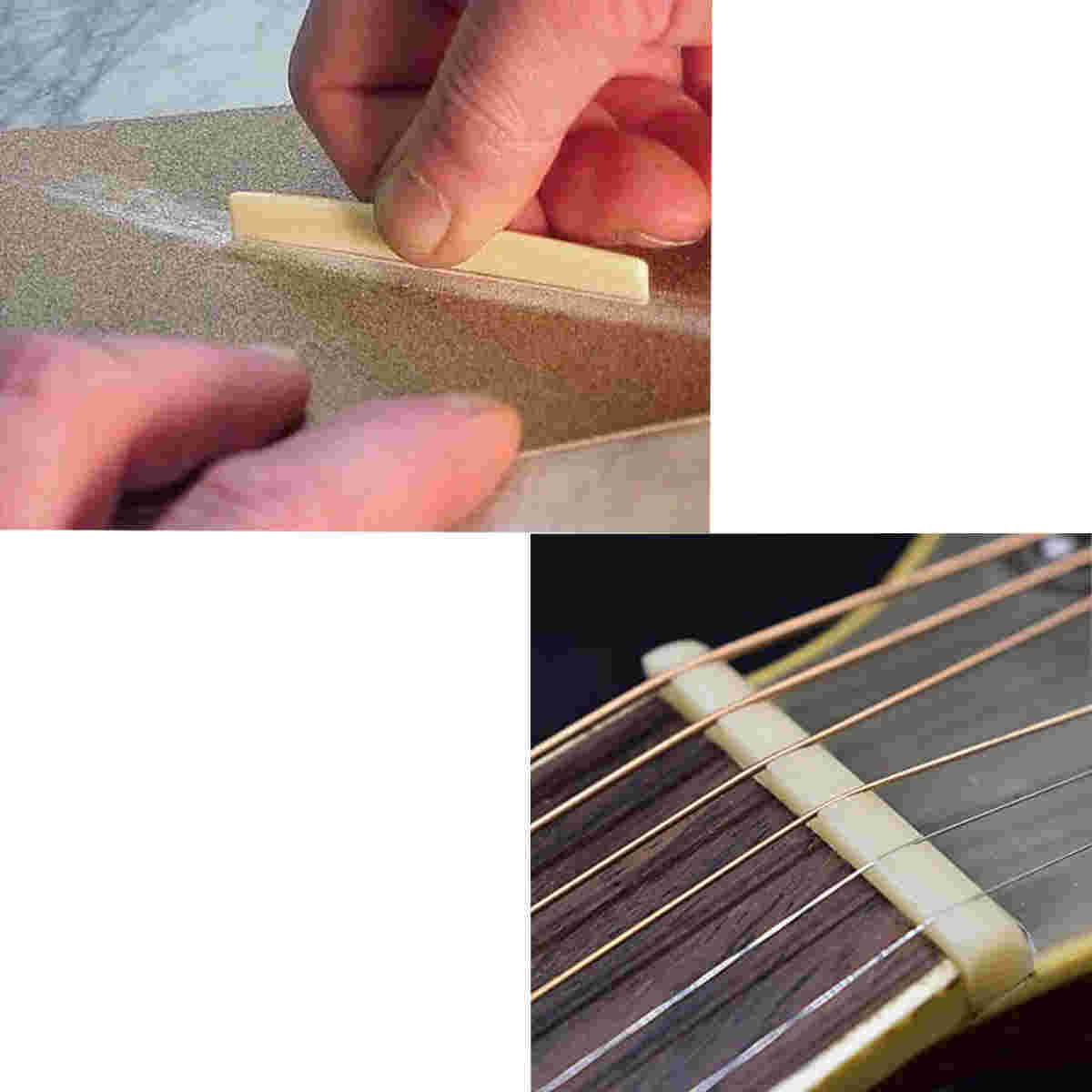  クラシックギター用 ブリッジサドル 弦楽器 部品 ブリッジ ナット＆サドル 置換部品アコースティックギター用 ;ZYX000017;_画像2