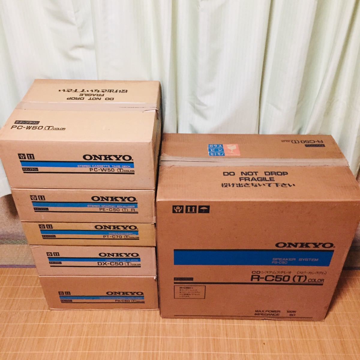 ONKYO オンキョー RC-50 PC-W50 PE-C50 PT-C70 DX-C50 PA-C50 システムコンポ 現状品 ジャンク品 1115_画像1