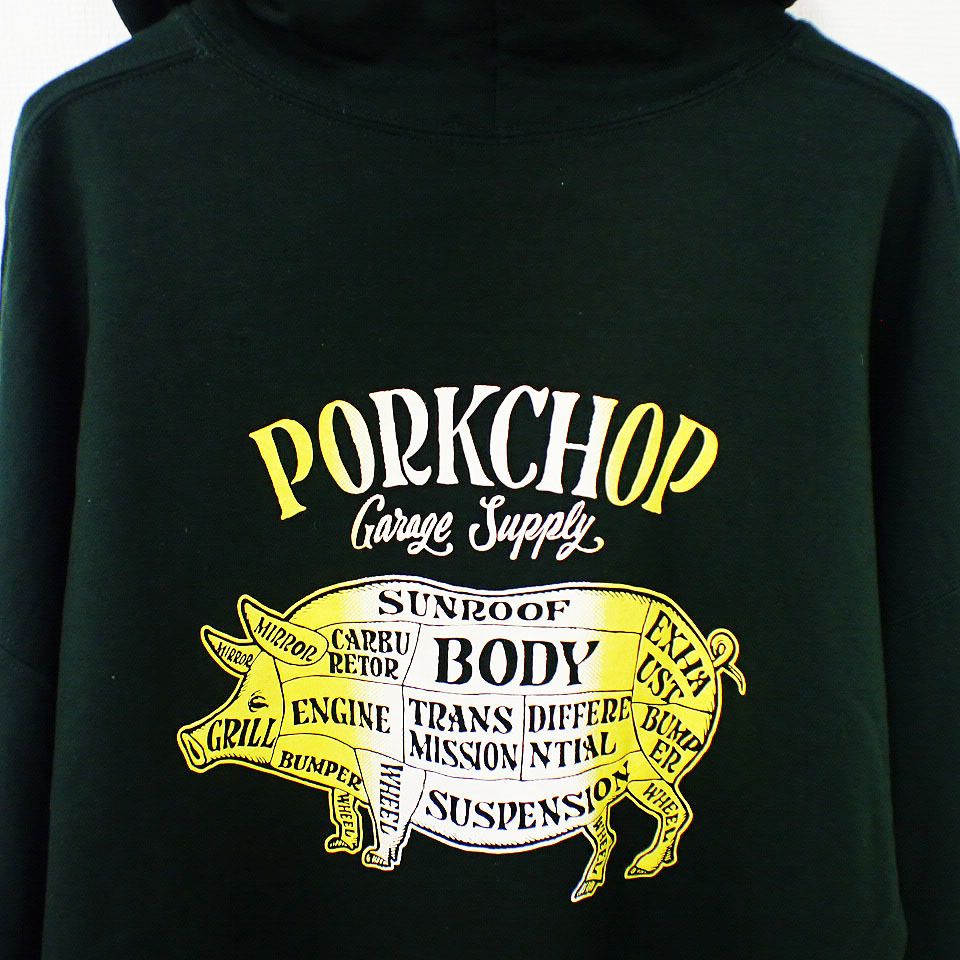 KM-3566【スウェットパーカー】PORKCHOP GARAGE SUPPLY/ポークチョップ★XL★2 TONE PORK BACK HOODIE★P.C.G.S★バックプリント★_画像5