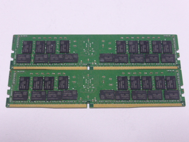 メモリ サーバーパソコン用 1.20V SK hynix PC4-25600(DDR4-3200) ECC Registered 32GBx2枚合計64GB 起動確認済です HMA84GR7DJR4N-XN_画像4