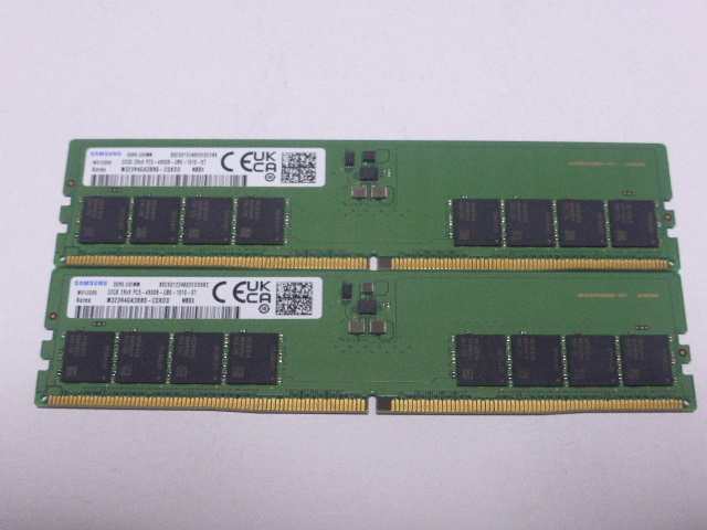 メモリ デスクトップパソコン用 Samsung DDR5-4800 PC5-38400 32GBx2枚 合計64GB 起動確認済みです _画像1