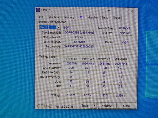 メモリ デスクトップ用 メモリ CORSAIR VENGEANCE RGB DDR4-3000 PC4-24000 8GBx4枚 合計32GB CMR32GX4M4C3000C15 起動確認済みです_画像7