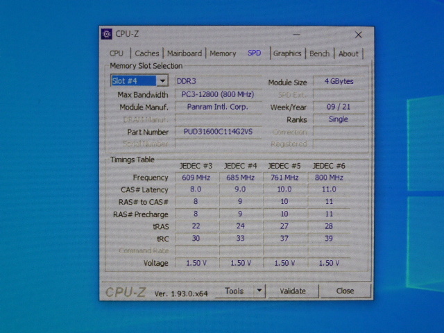 メモリ デスクトップパソコン用 1.5V DDR3-1600 PC3-12800 4GBx4枚 合計16GB 起動確認済みです_画像9