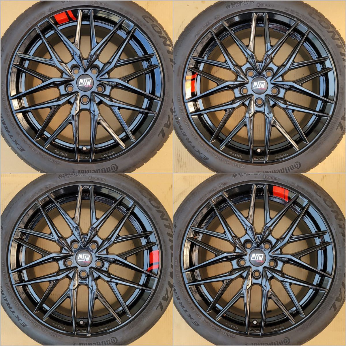 管w231242-44 良品 O.Z タイヤ付き アルミホイール 4本 18×8J + 管w231242-44 良品 O.Z タイヤ付き アルミホイール 4本 18×8J +