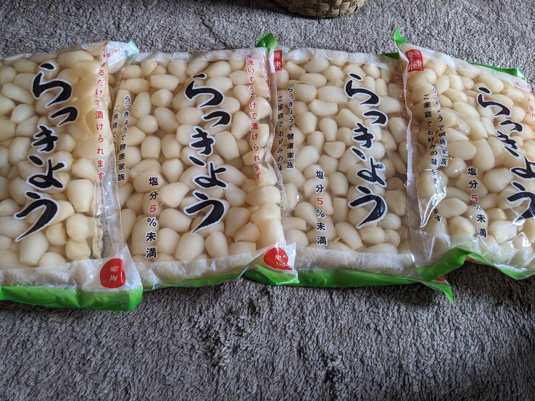 匿名配送【大容量4kg】 恒健 らっきょう塩漬け 1kg|Yahoo!フリマ(旧
