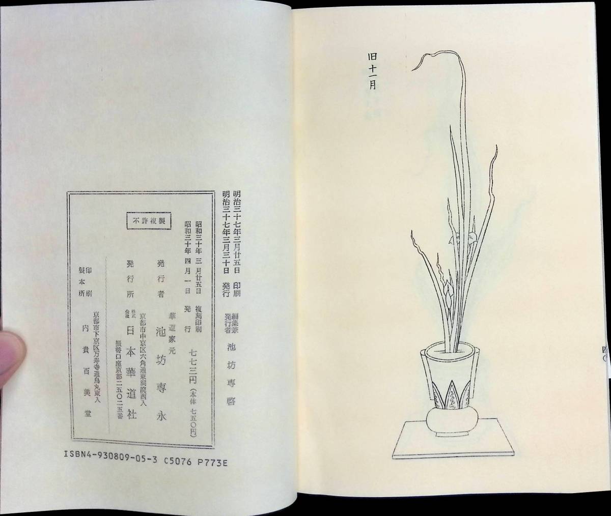 華道家元 華の美 生華栞の巻 四季燕子花の巻 2冊セット 昭和37年3月 UA231205M2の画像5