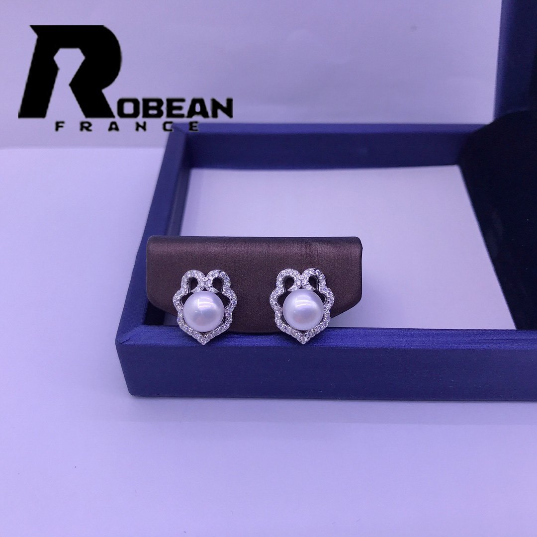 綺麗 EU製 定価5万円★ROBEAN・淡水真珠・ピアス★天然パール パワーストーン s925 アコヤ真珠 本真珠 綺麗 オシャレ お守り 6-7mm E880613_画像1