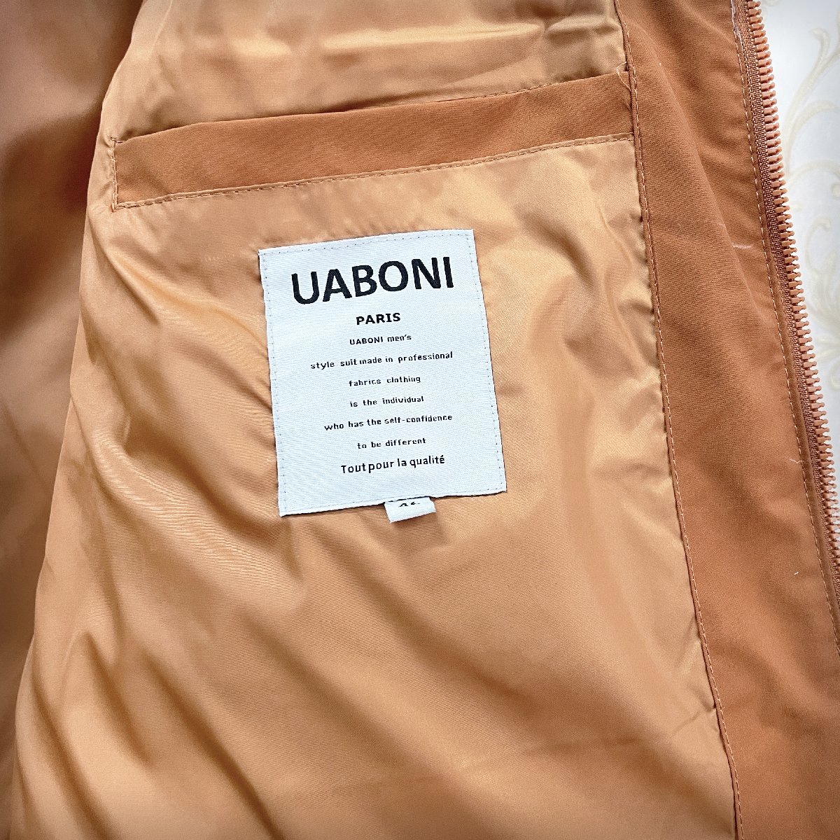 ★上質EU製＆定価8万◆UABONI*Paris*ダウンベスト*ユアボニ*パリ発◆グースダウン90％ オシャレ 肉厚 軽量 防寒防風 男女兼用 L/48サイズ_画像8