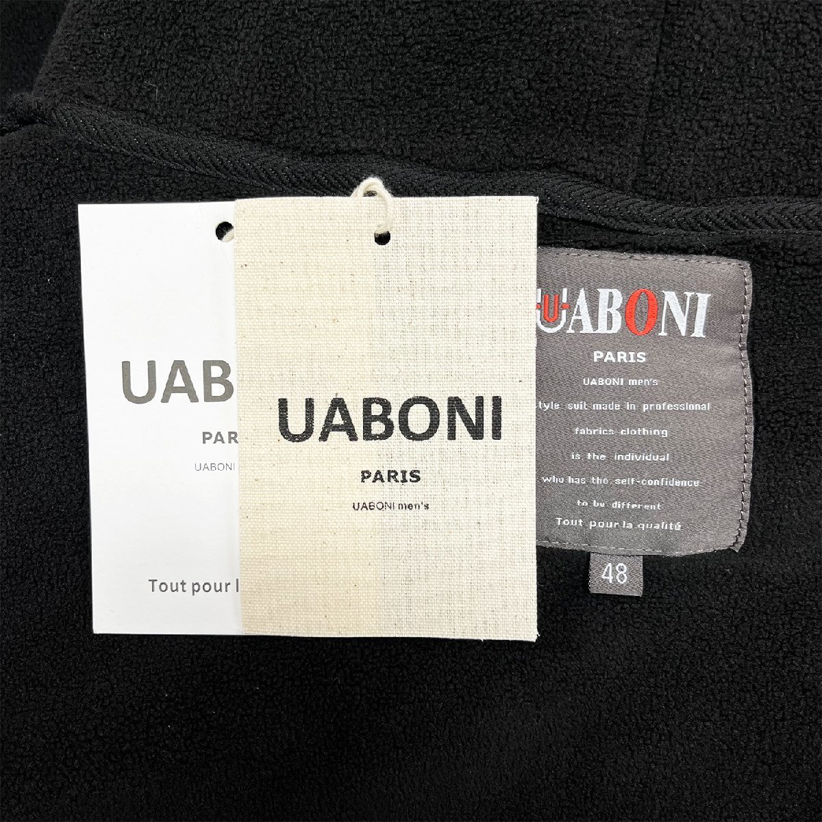 個性EU製＆定価5万◆UABONI*Paris*トレーナー*ユアボニ*パリ発◆カシミヤ100％ 高級 厚手 保温 スタンドネック アメカジ 男女兼用 L/48_画像7