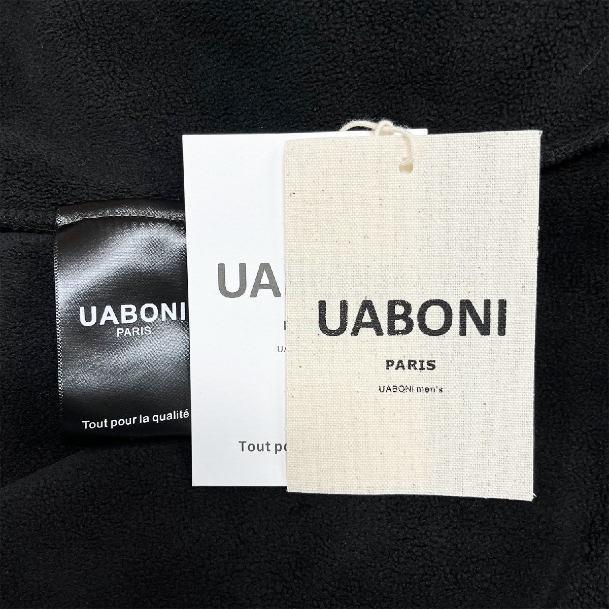 個性EU製＆定価5万◆UABONI*Paris*トレーナー*ユアボニ*パリ発◆カシミヤ100％ 高級 厚手 保温 スタンドネック アメカジ 男女兼用 2XL/52_画像8