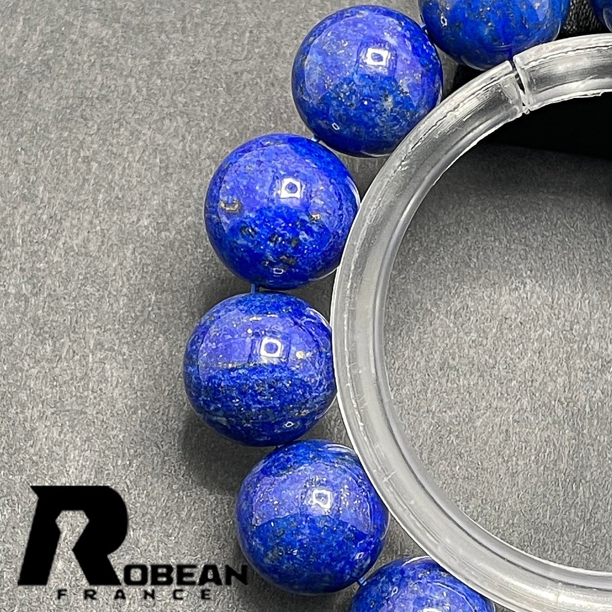 高級 EU製 定価5万円★ROBEAN・ラピスラズリ★ブレスレット パワーストーン 天然石 綺麗 お守り 14.7-15.3mm 1001G1139_画像3