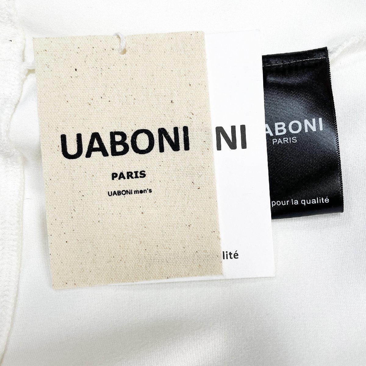 最高級EU製＆定価4万◆UABONI*Paris*トレーナー*ユアボニ*パリ発◆上質コットン 個性 ゆったり 油絵 英字 シンプル スウェット XL/50サイズ_画像9