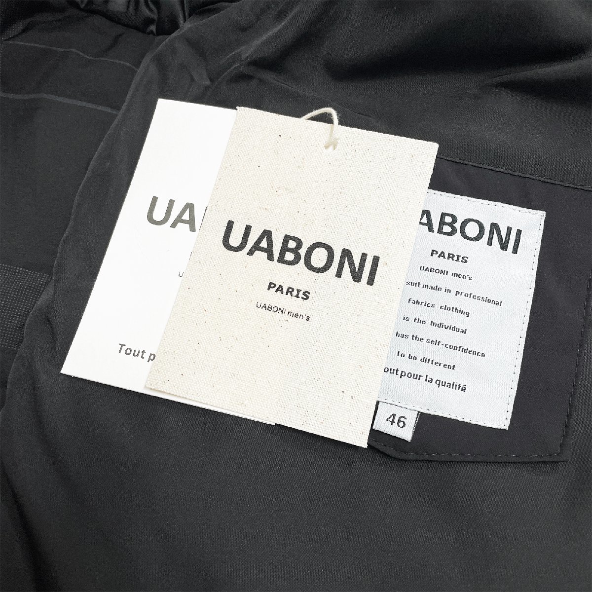 ★★最上級EU製＆定価12万◆UABONI*Paris*グースダウンジャケット*ユアボニ*パリ発◆上質 防寒 洗練 ロング丈 ビジネス 通勤 XL/50サイズ_画像9