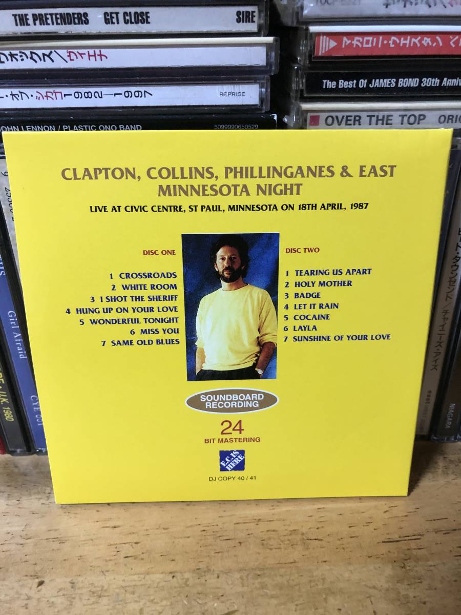 紙ジャケ　ERIC CLAPTON(Clapton,Collins,Phillinganes&East)/MINNESOTA NIGHT EC IS HEREレーベル　2CD(2枚組) サウンドボード録音_画像2