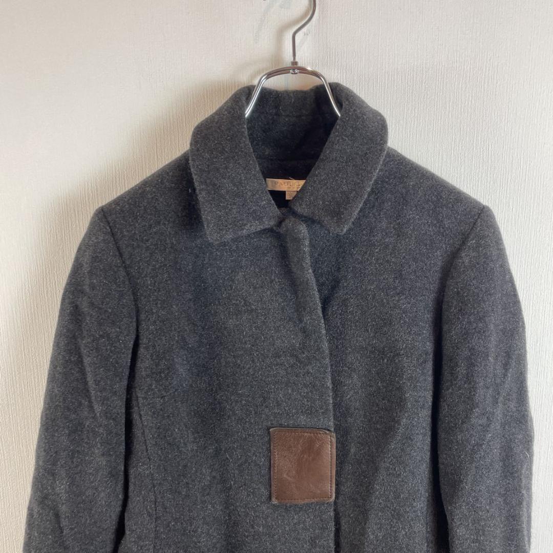 PAULE KA paul (pole) ka пальто с отложным воротником шерсть материалы серый M