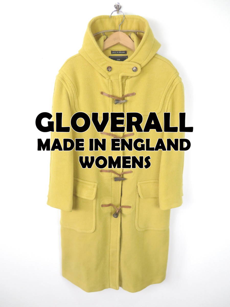 80s 90s グローバーオール ★ レディース 黒タグ 英国製 ロング ダッフルコート 12 ★ GLOVERALL イングランド製 ビンテージ ロングコート_画像1