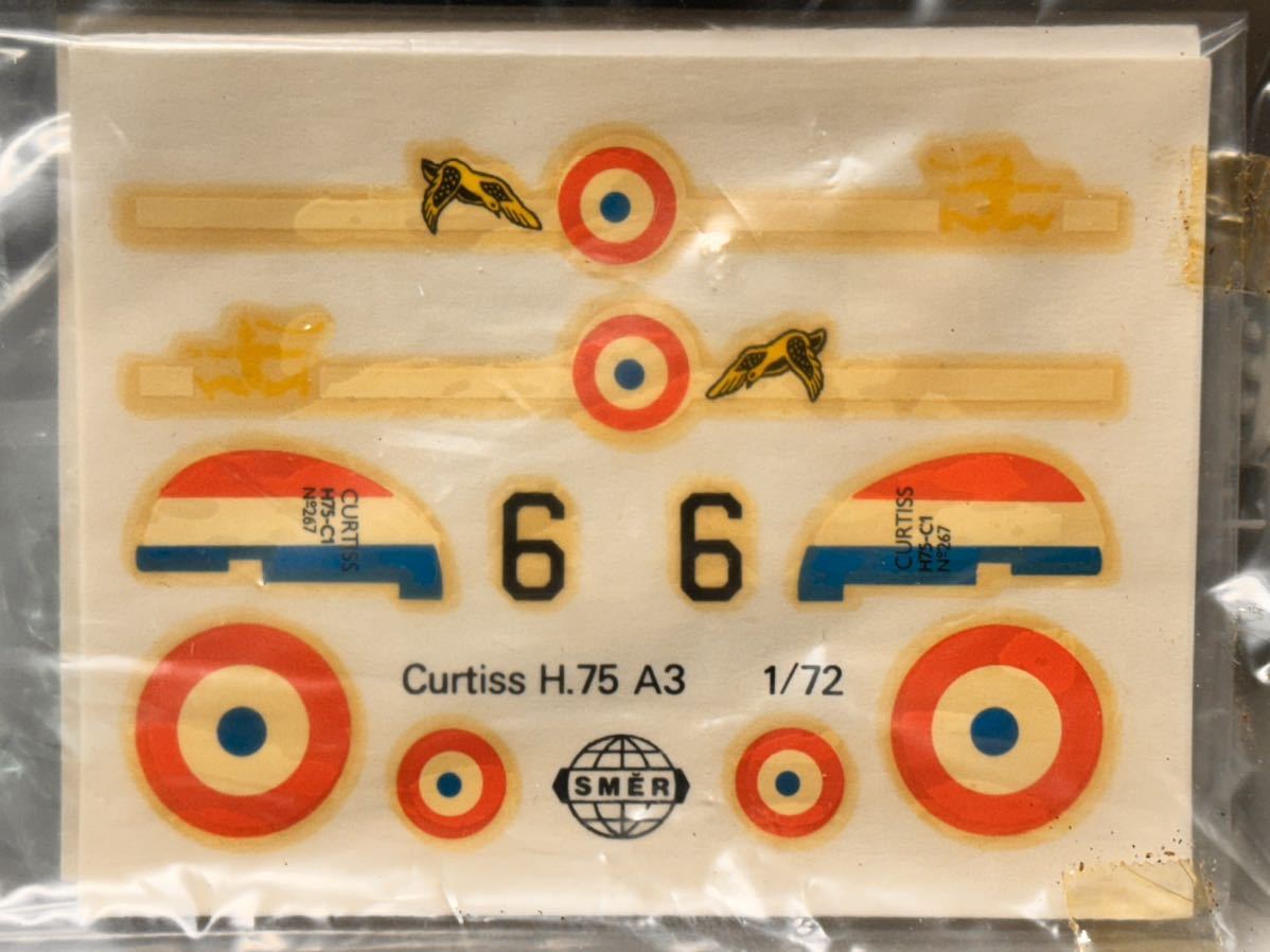 12017 複数封入品 1/72 SMER 159 Curtiss H.75 A3 セマー カーチスH75 A3 x4 未組立品_画像4