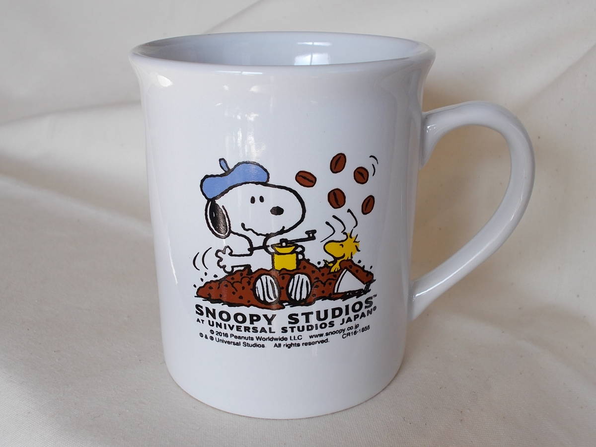 スヌーピー マグカップ(Peanuts/Snoopy and Woodstock)☆NISSAY×SNOOPY STUDIOS, at Universal Studios Japan～ノベルティグッズ 非売品_画像1