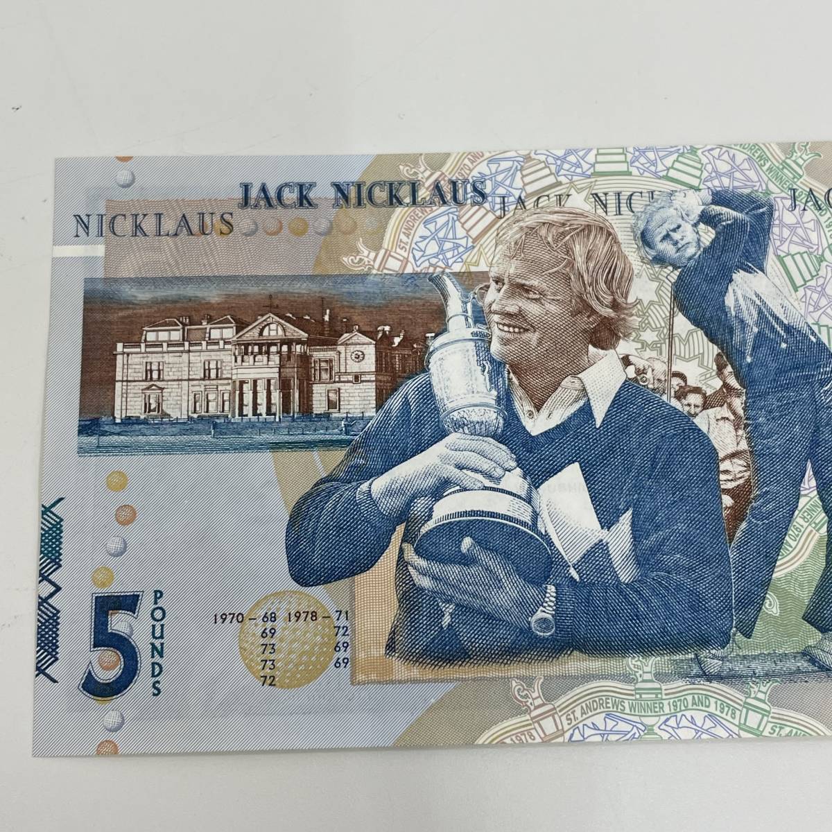 #8642 ジャック・ニクラウス 引退記念 5ポンド 紙幣 記念紙幣 スコットランド ゴルファー 現状品_画像5