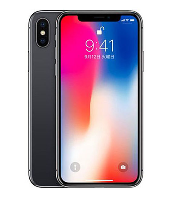 iPhoneX[256GB] SIMロック解除 au スペースグレイ【安心保証】