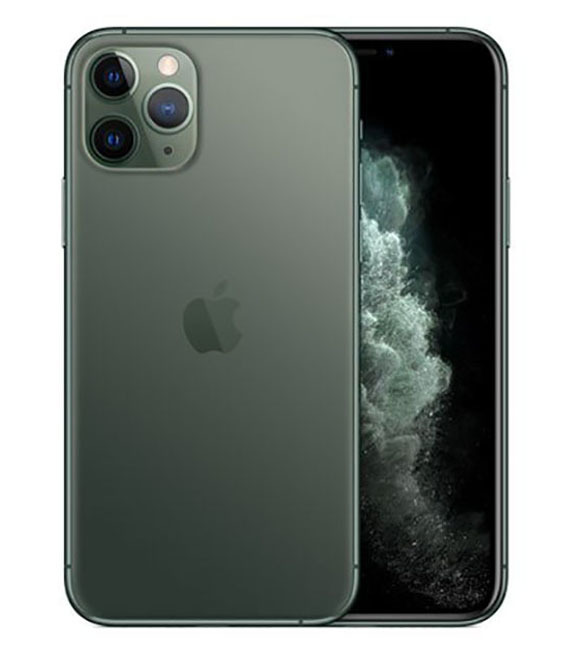 iPhone11 Pro[64GB] SIMロック解除 au ミッドナイトグリーン【…_画像1