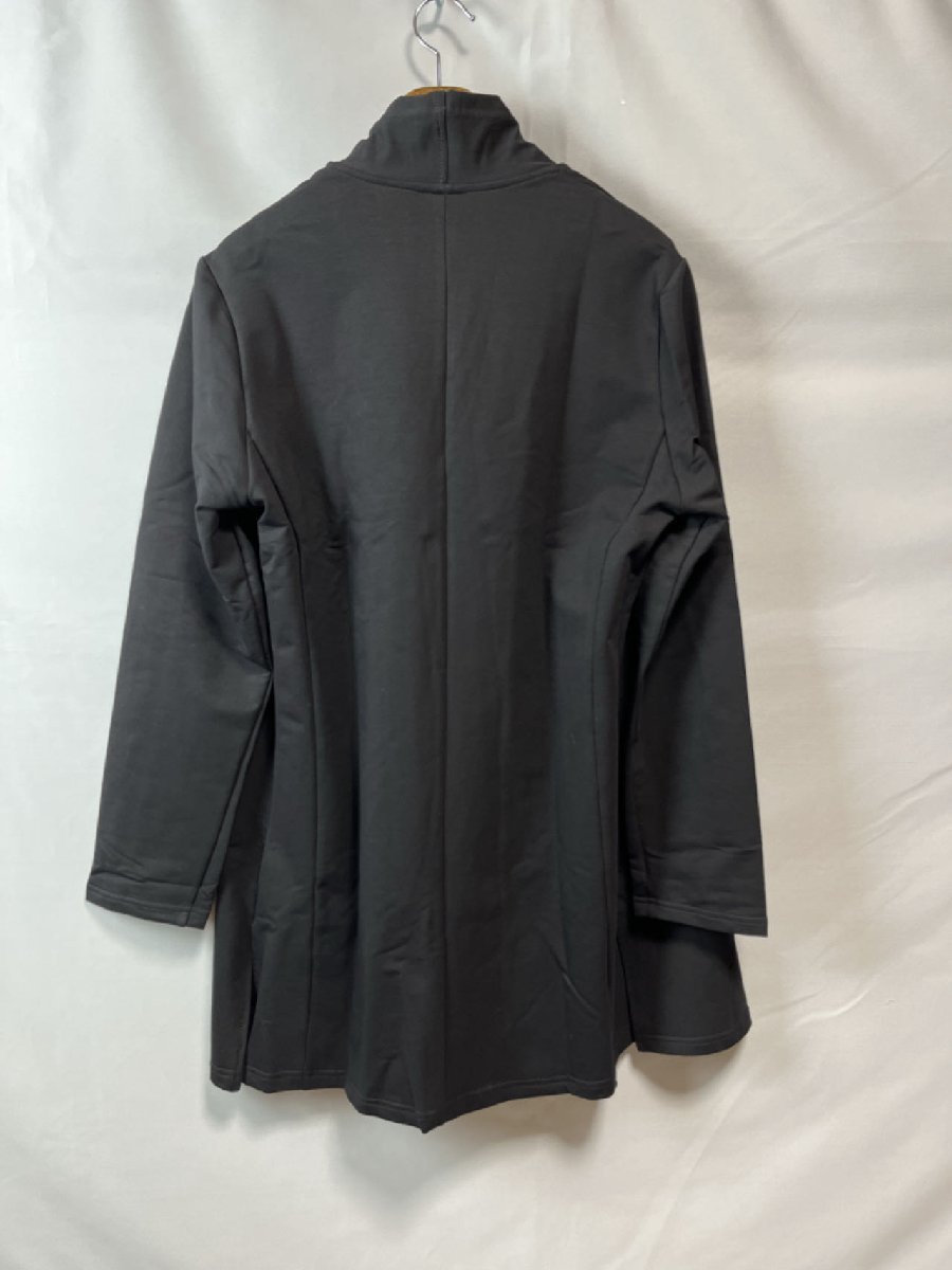 チャイナ服 メンズ 羽織 ジャケット 男性用 ミドル丈 コート スウェット カンフー 漢服 中華風 ウインドブレーカー 黒 M_ジャケット背面