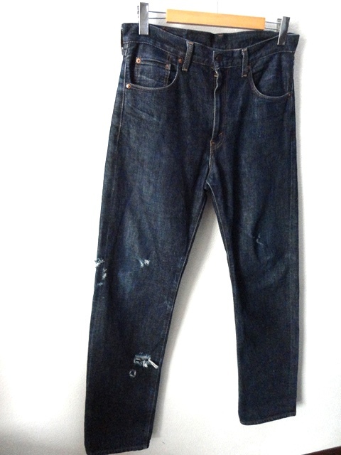 W36(実寸)/日本製/LEVI’S:リーバイス/1960年代 復刻 502XX(501ZXX 後継) BIG E セルビッチ デニムパンツ/W34/赤耳 LVC 501XX TALON_画像3