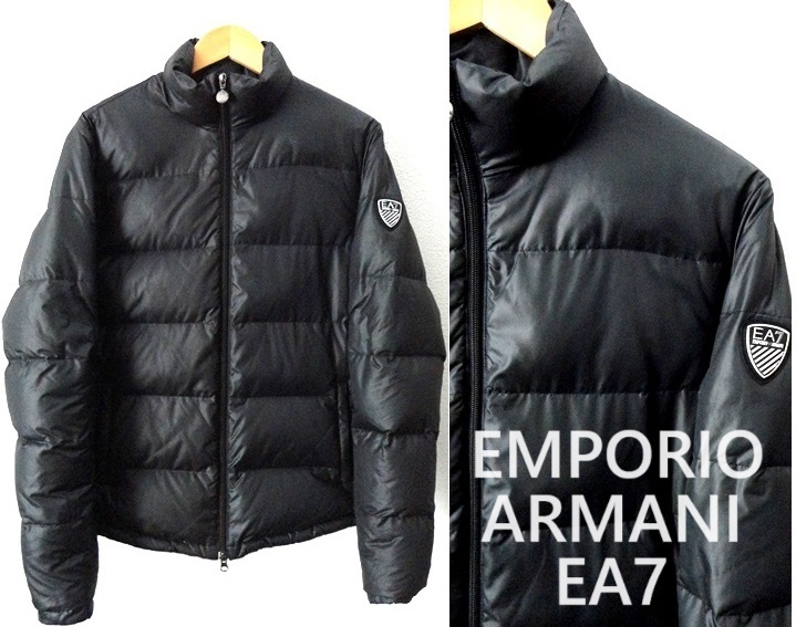 EMPORIO ARMANI:エンポリオ アルマーニ■EA7■ロゴワッペン付き キルティング ダウンジャケット■ブラック■Msize■GIORGIO ARMANI_画像1