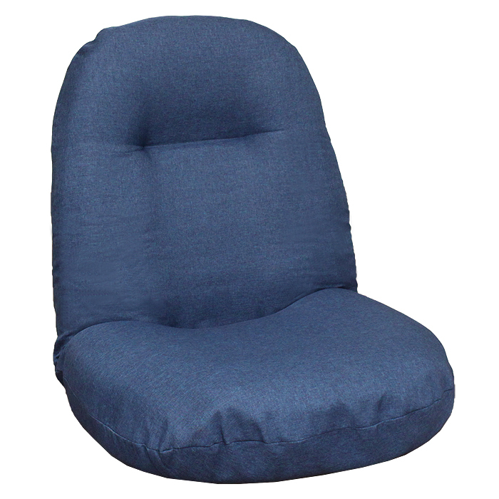 座椅子 リクライニング フロアチェア リクライニングチェア あぐら 1人掛け ゆったり 紺 青 ネイビー MTKMK-0038BL