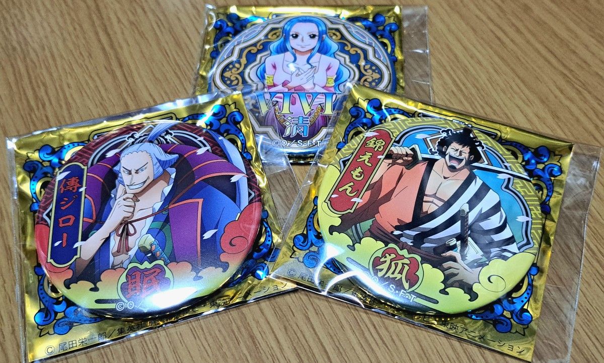 ワンピース 輩缶バッジWORLD 錦えもん/傳ジロー/ビビ3点セット ワンピース 輩缶バッジWORLD 錦えもん/傳ジロー/ビビ3点セット