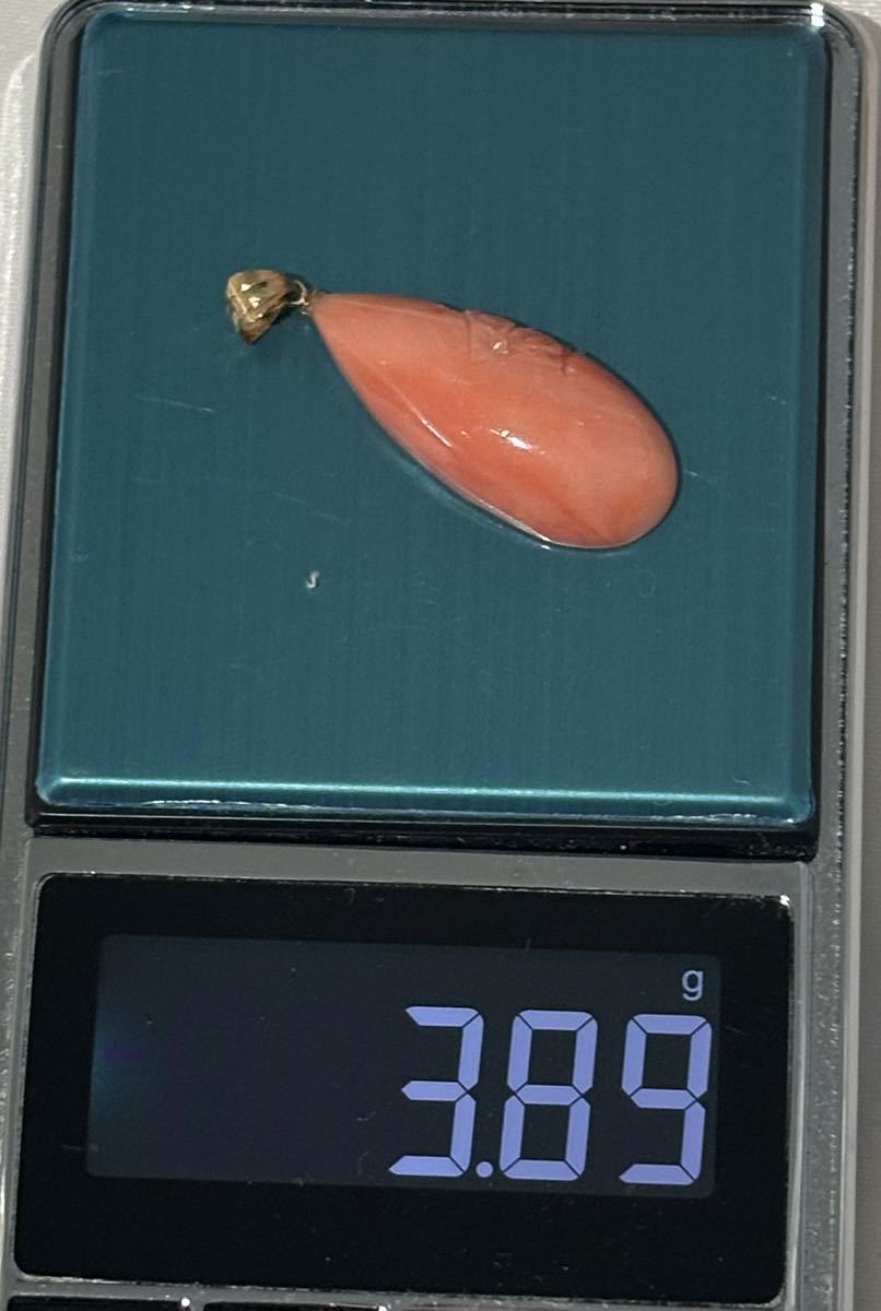 8500円 k18 天然本珊瑚 国産濃い桃珊瑚ペンダントトップ3.89g 無 8500円 k18 天然本珊瑚 国産濃い桃珊瑚ペンダントトップ3.89g 無