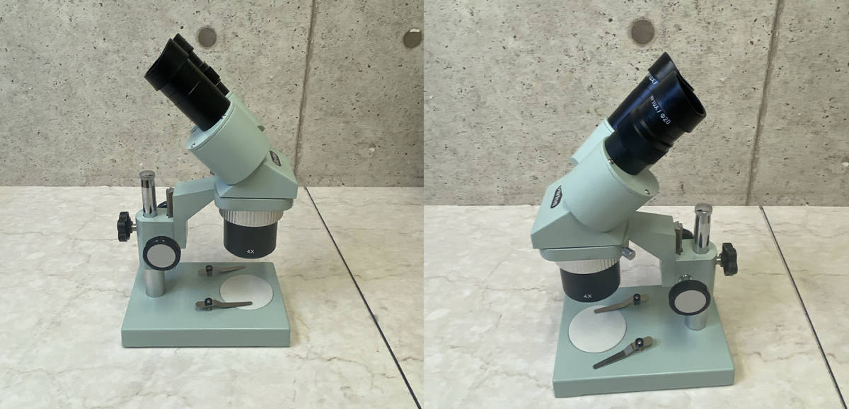  【最終値下 送料無料】美品 双眼実体顕微鏡 SCS-P カートン光学Carton 鍵付き木箱入り 取説付 接眼レンズWF10X 簡易動作確認済 A1129-5_画像6
