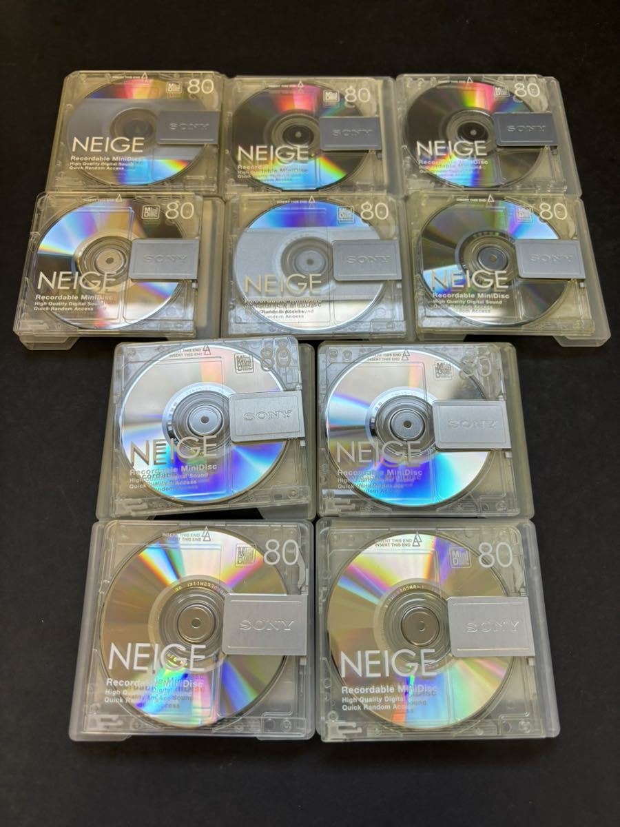 MD ミニディスク minidisc 中古 初期化済 ソニー SONY NEIGE 80 10枚セット 記録媒体_画像2