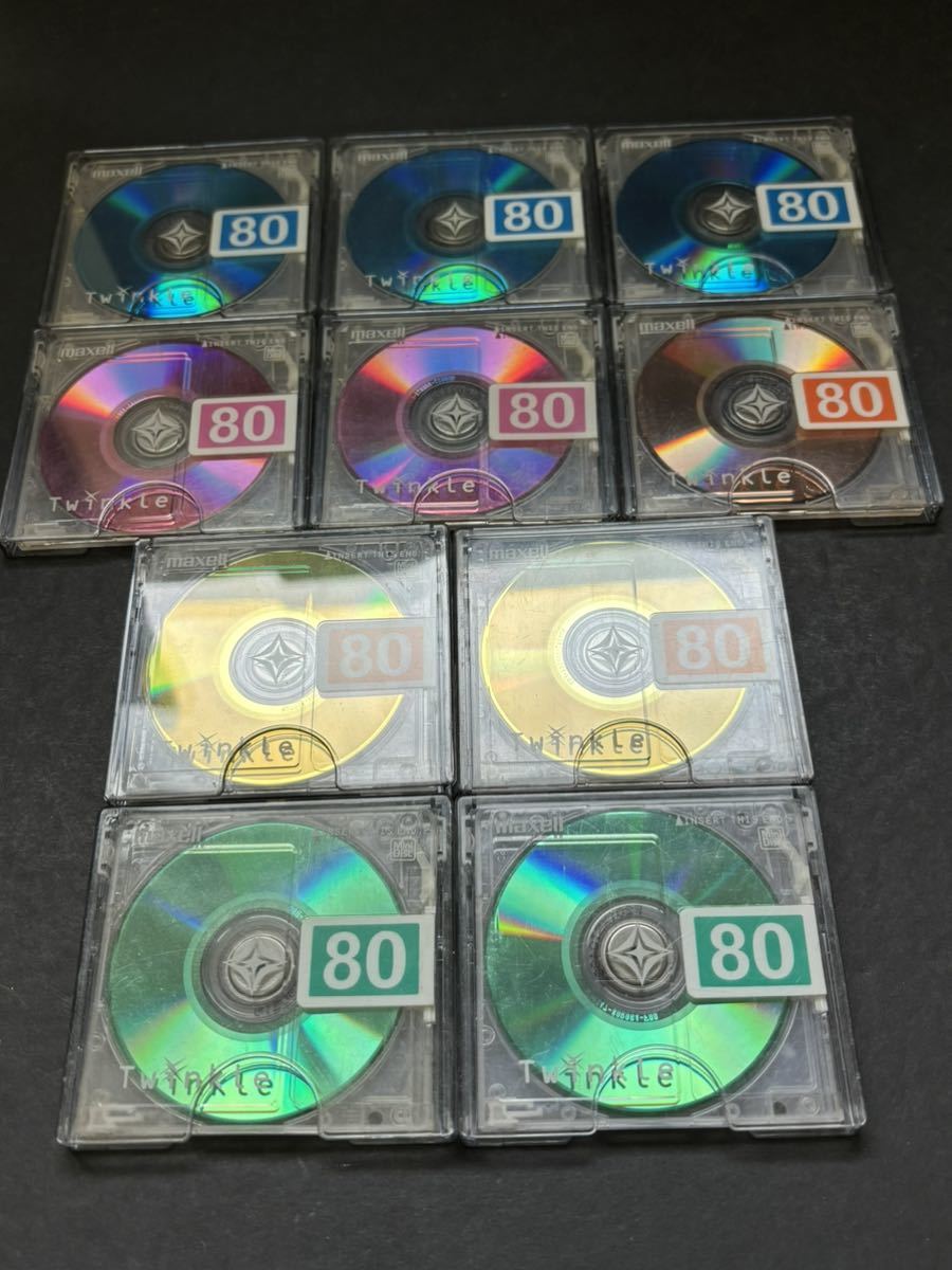 MD ミニディスク minidisc 中古 初期化済 maxell マクセル Twinkle 80 10枚セット 記録媒体_画像1