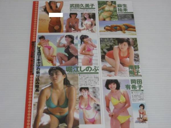 切り抜き　山口智子 飯島直子 堀江しのぶ 岡田有希子 南野陽子_画像2