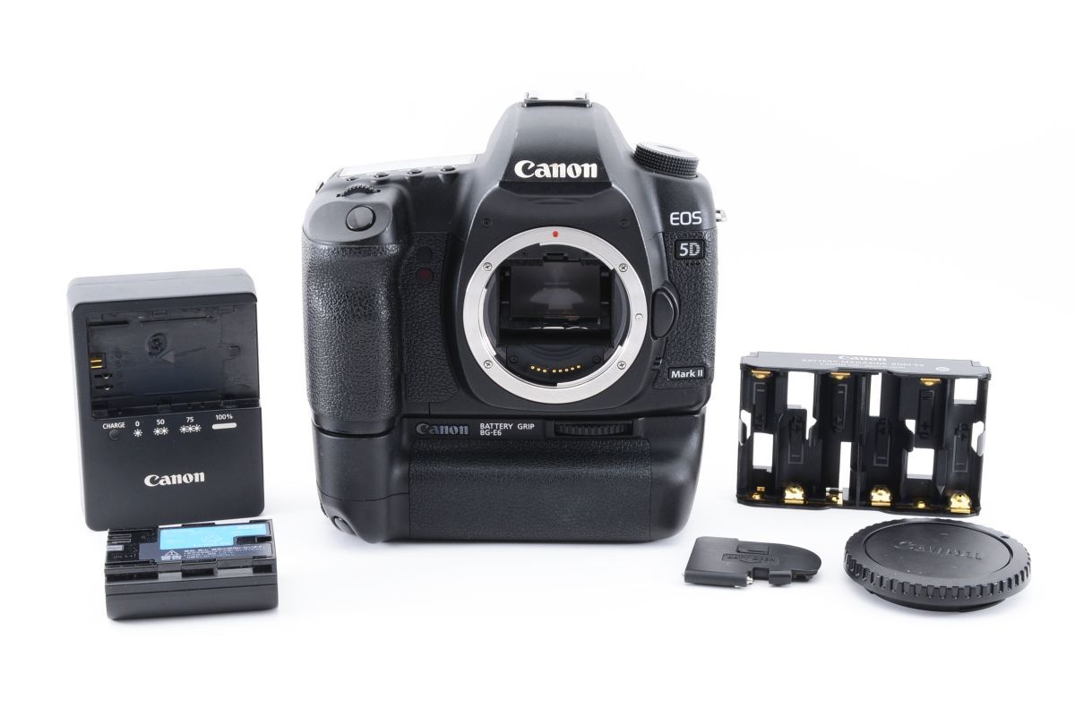 ■美品■CANON EOS 5D Mark II ボディ + BG-E6 バッテリーグリップ■C672 キャノン_限定一台！