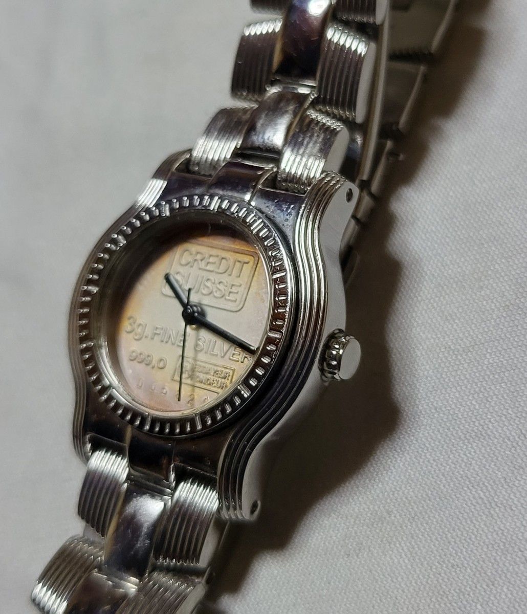 ◆'クレディスイス◆レディース 腕時計 FINE SILVER 999.0 稼働品